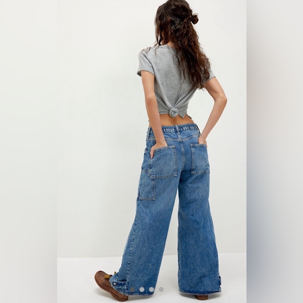 We The Free CRVY Outlaw Wide Leg Jean Size Medium NWT - Picture 2 of 5